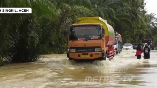 Aceh Singkil Dilanda Banjir, Jalan Nasional dan Fasilitas Umum Terendam Hujan Deras