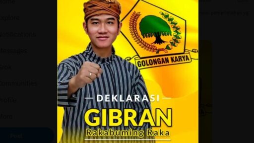 Beredar Poster Gibran Calon Ketum Golkar, PDIP Berikan Tanggapan Resmi