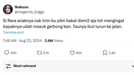 Komentar Netizen Terkait Anak Cak Imin Ikut Unjuk Rasa Meski Sang Ayah Pimpinan DPR