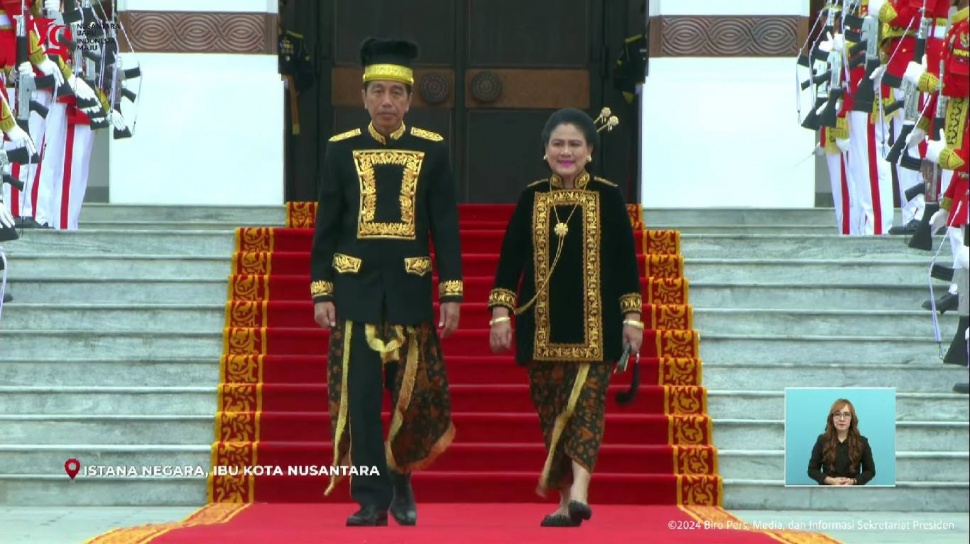 Presiden Jokowi dan Iriana Hadiri Upacara 17 Agustus di IKN Pakai Baju Adat Kutai Takwo Kustim