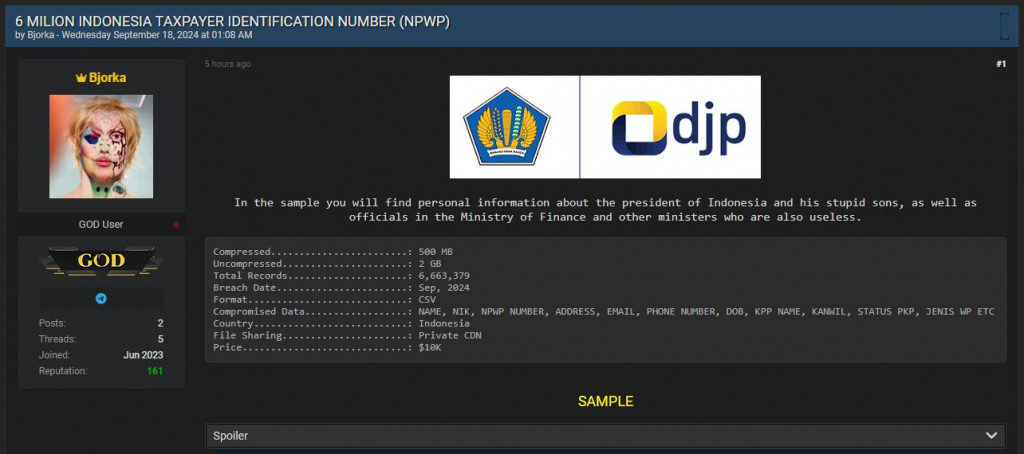 Data Kita Bocor Lagi: Direktorat Jenderal Pajak Terpapar Ancaman Keamanan Siber!