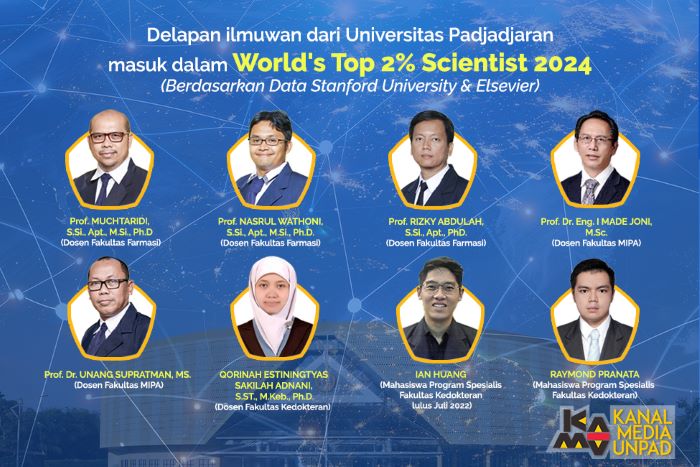 Keren! Dosen dan Mahasiswa Unpad Masuk Dalam Daftar 2% Ilmuwan Teratas di Dunia