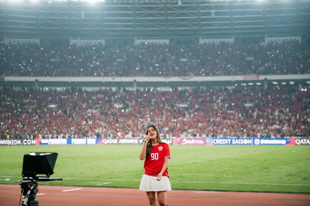 Lirik Lagu 'Berkibarlah Bendera Negeriku' Dinyanyikan Raisa di GBK Usai Laga Indonesia Vs Australia