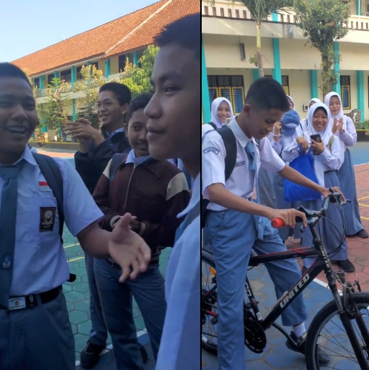 Siswa SMA Patungan Beli Sepeda untuk Teman, Kisah Viral yang Mengharukan