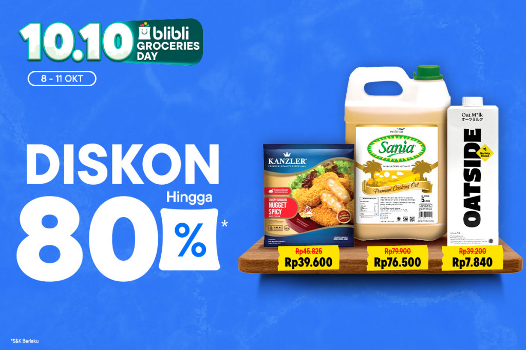 Blibli Gelar Promo Kebutuhan Rumah Tangga Spesial di 10.10 Groceries Day, Belanja Hemat Kini!