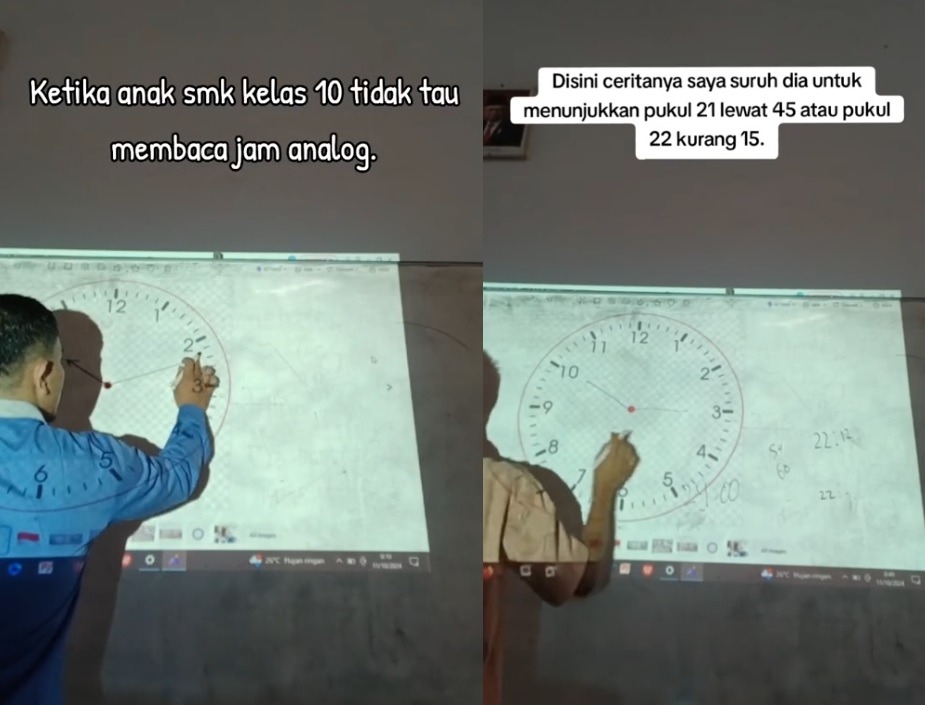 Viral! Momen Guru Ungkap Siswa Tak Bisa Baca Jam Analog, Bikin Netizen Heran